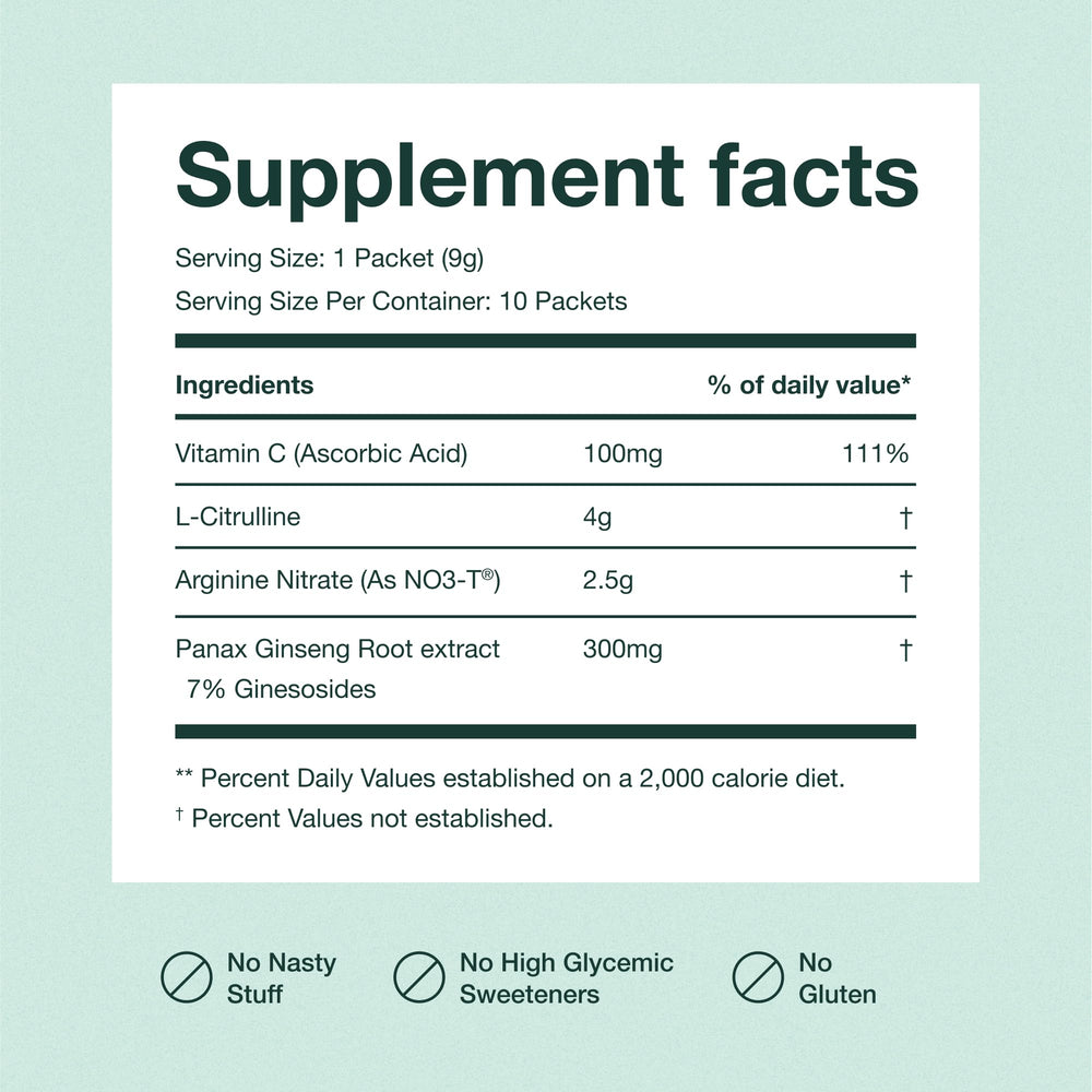 Vegan and gluten-free certification icons on Joymode Performance Booster