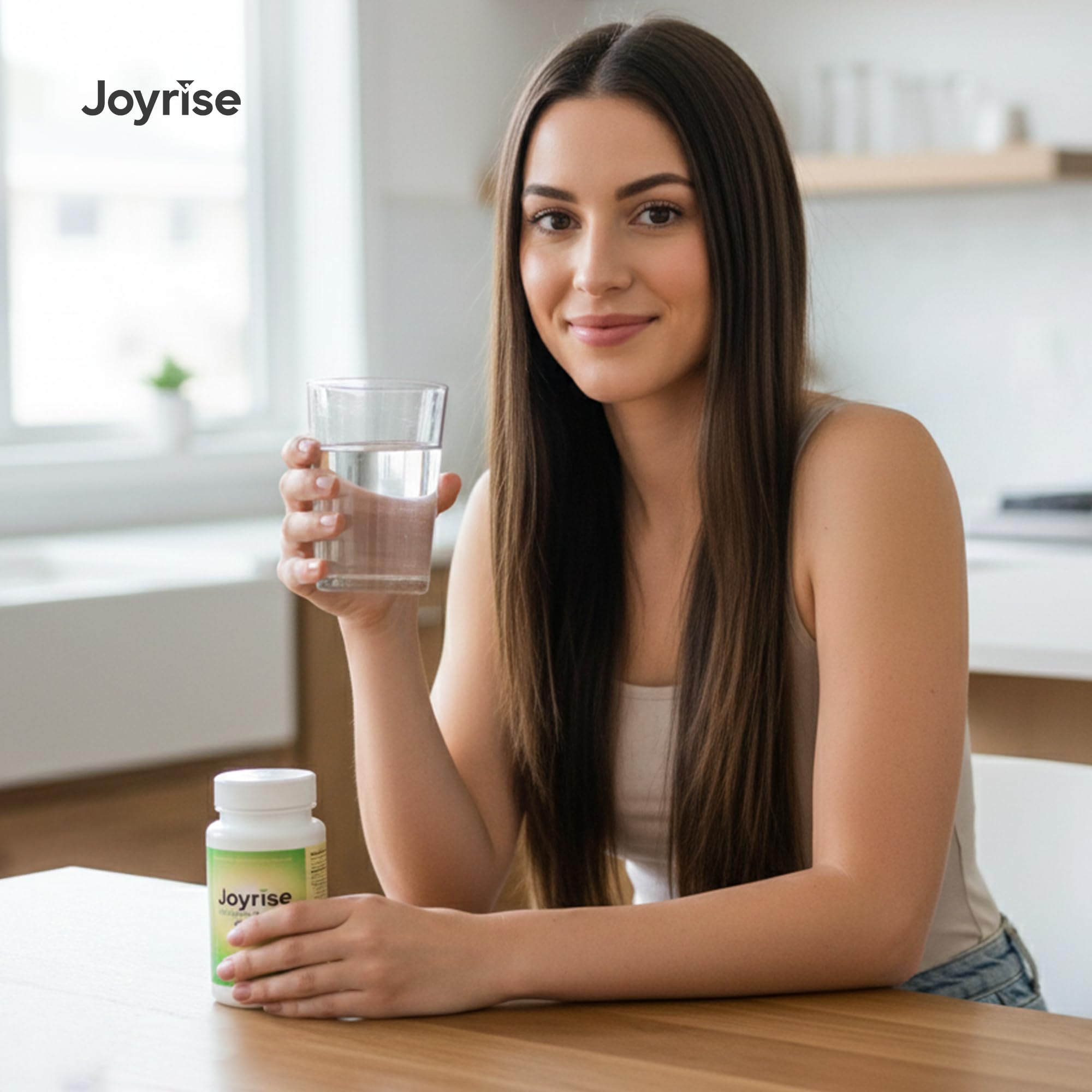 Complete body support concept with capsules and natural detox graphics