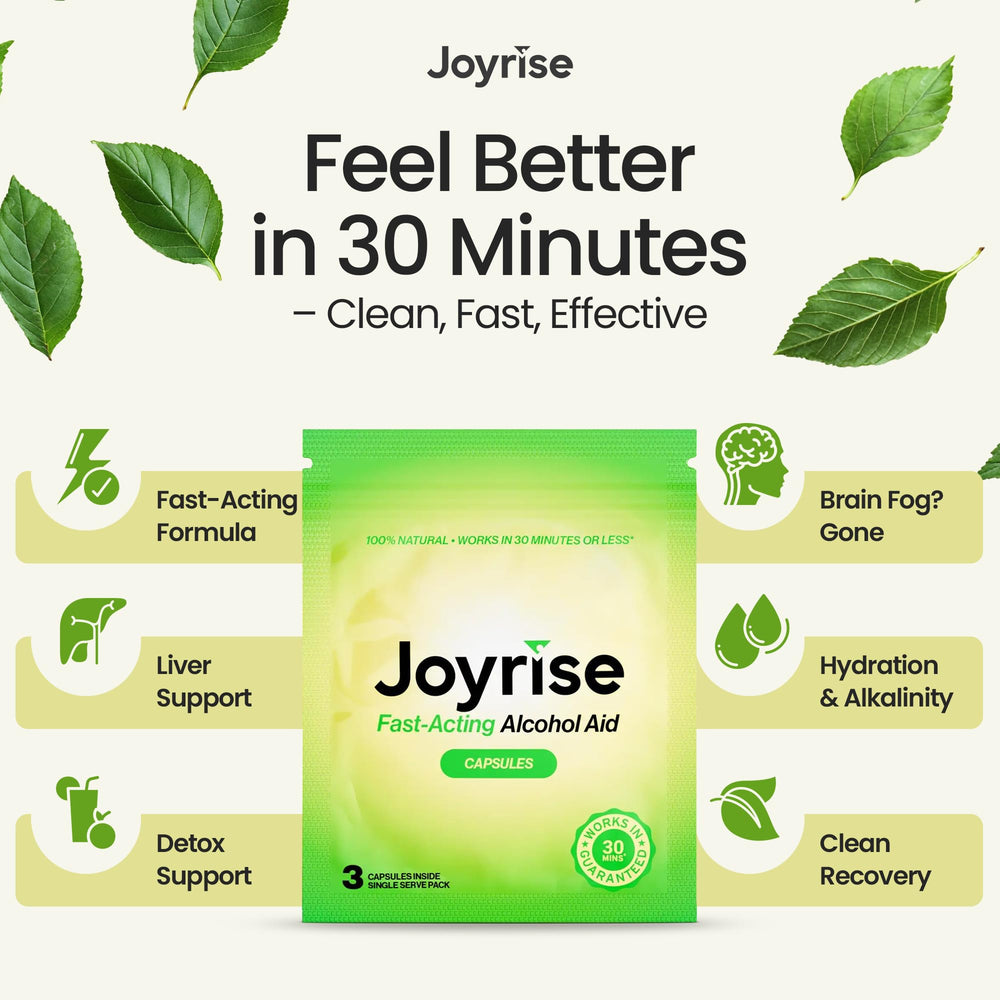 Three capsules per packet for Joyrise Post Drinking Aid 3-Pack