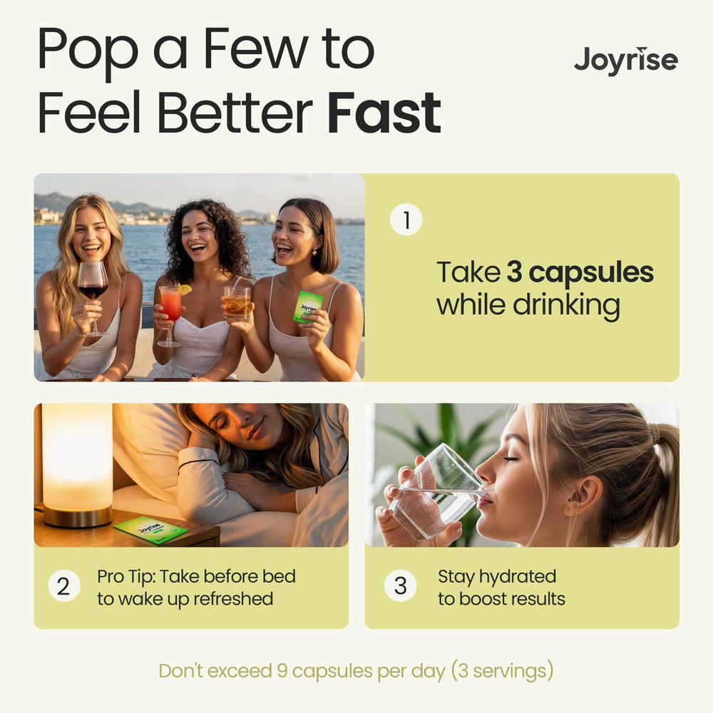 DHM boost highlighting rapid bioavailability of Joyrise Post Drinking Aid
