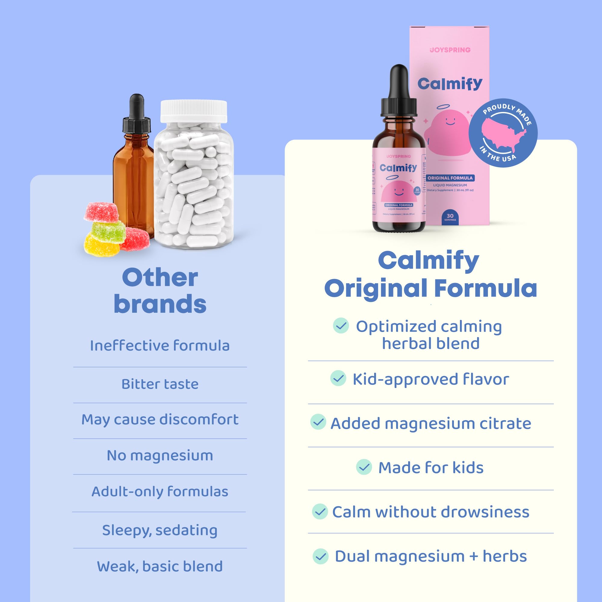 JoySpring Calmify with chamomile illustration for kids