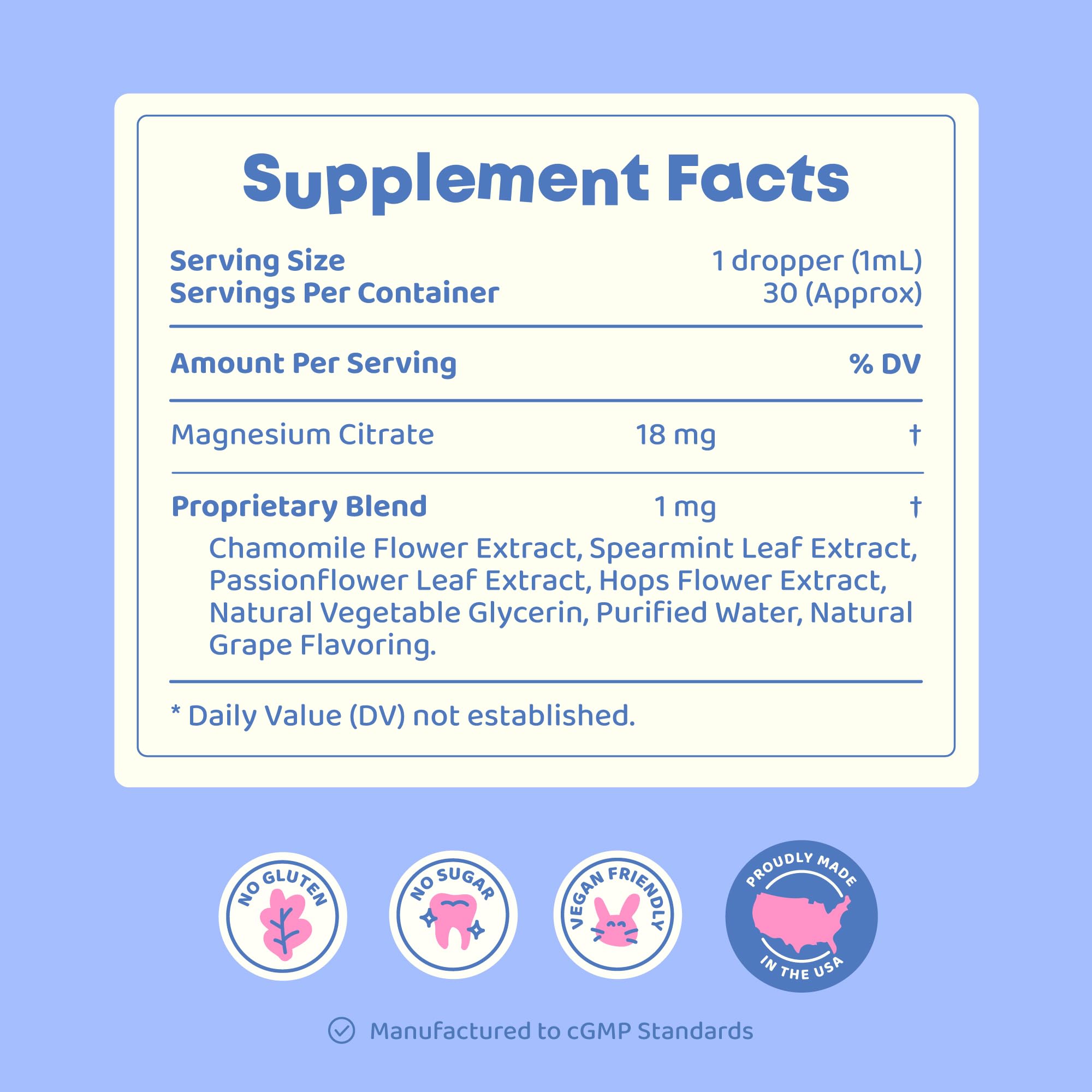 JoySpring Calmify vegan and gluten-free seal