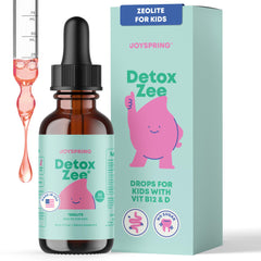 JoySpring DetoxZee Kids zeolite liquid in berry flavor with dropper