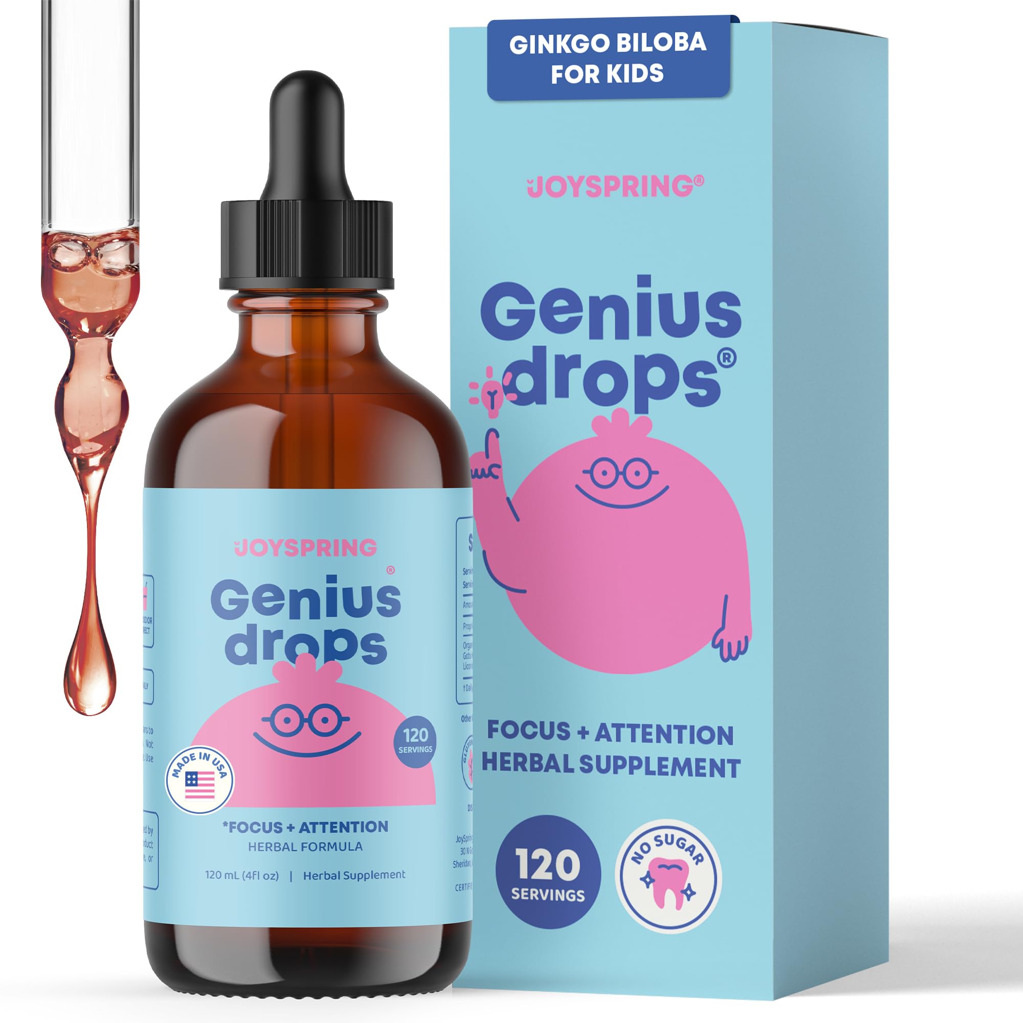 JoySpring Genius Drops 4 oz bottle