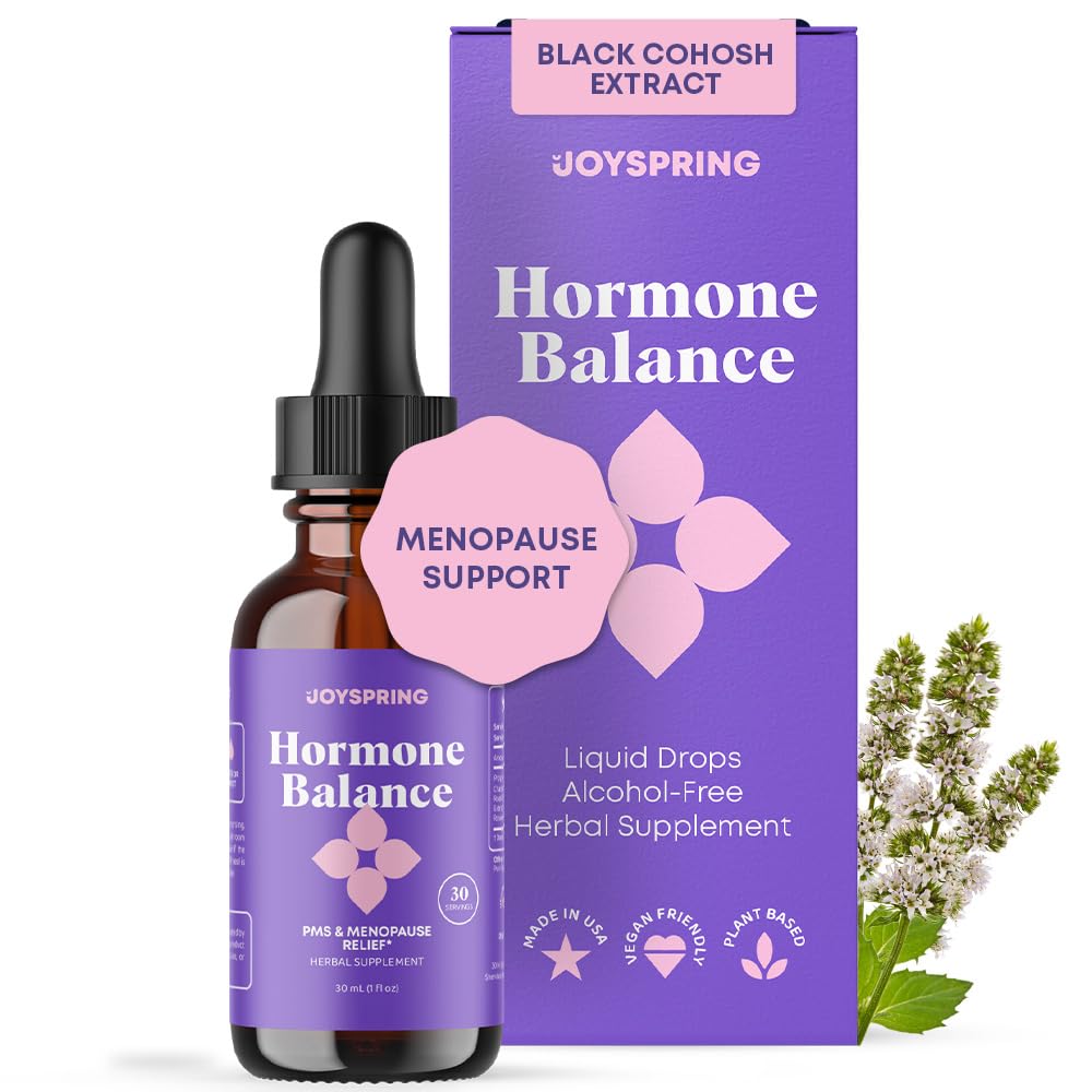 JoySpring Hormone Balance Drops bottle with Sugar-Free Natural Berry Flavor