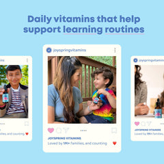 Focus support for kids with JoySpring B Complex liquid drops