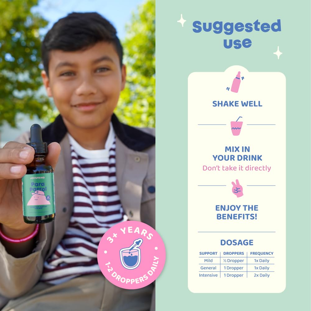 Natural raspberry flavor label on ParaPatrol bottle