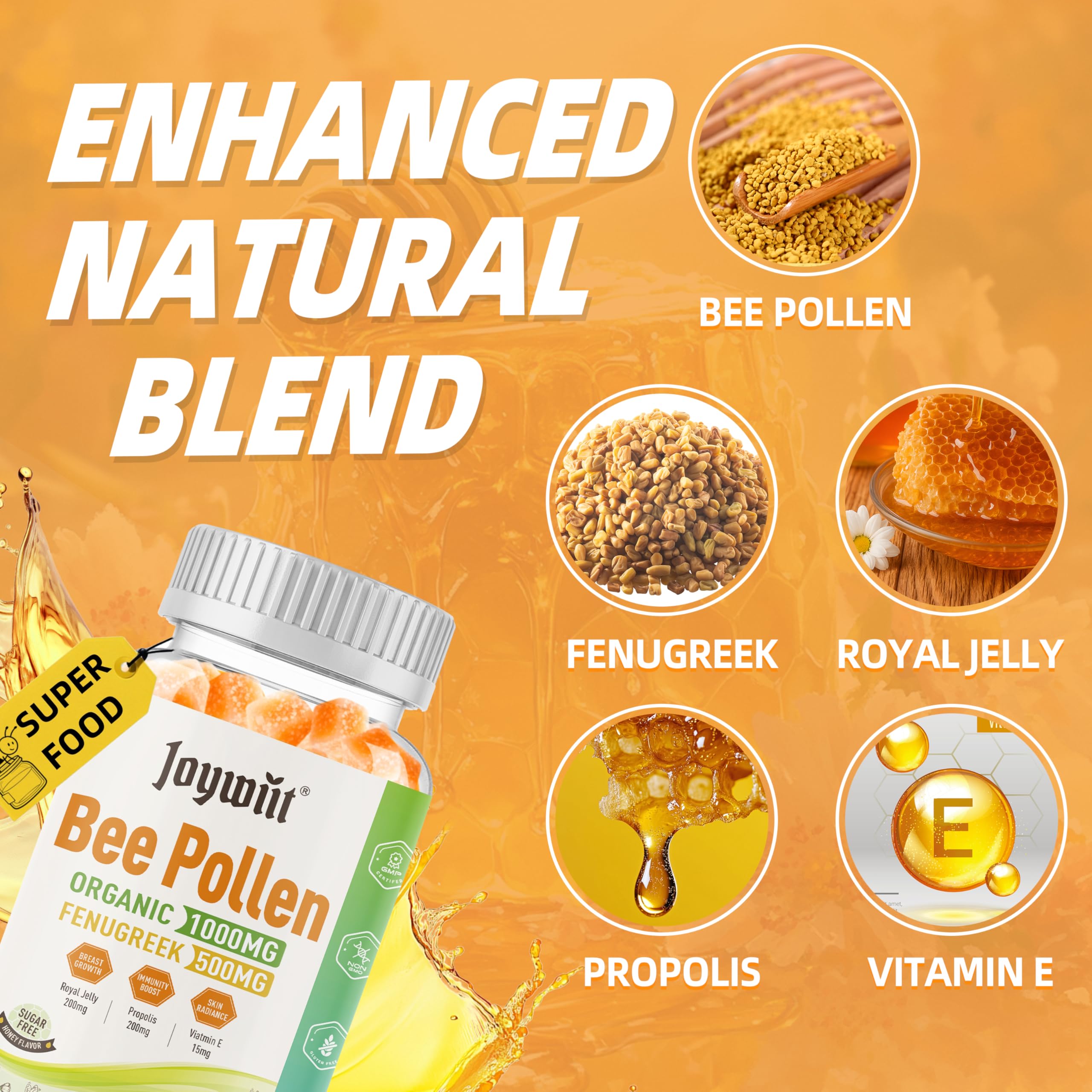 Chewable dietary supplement bottle on white background