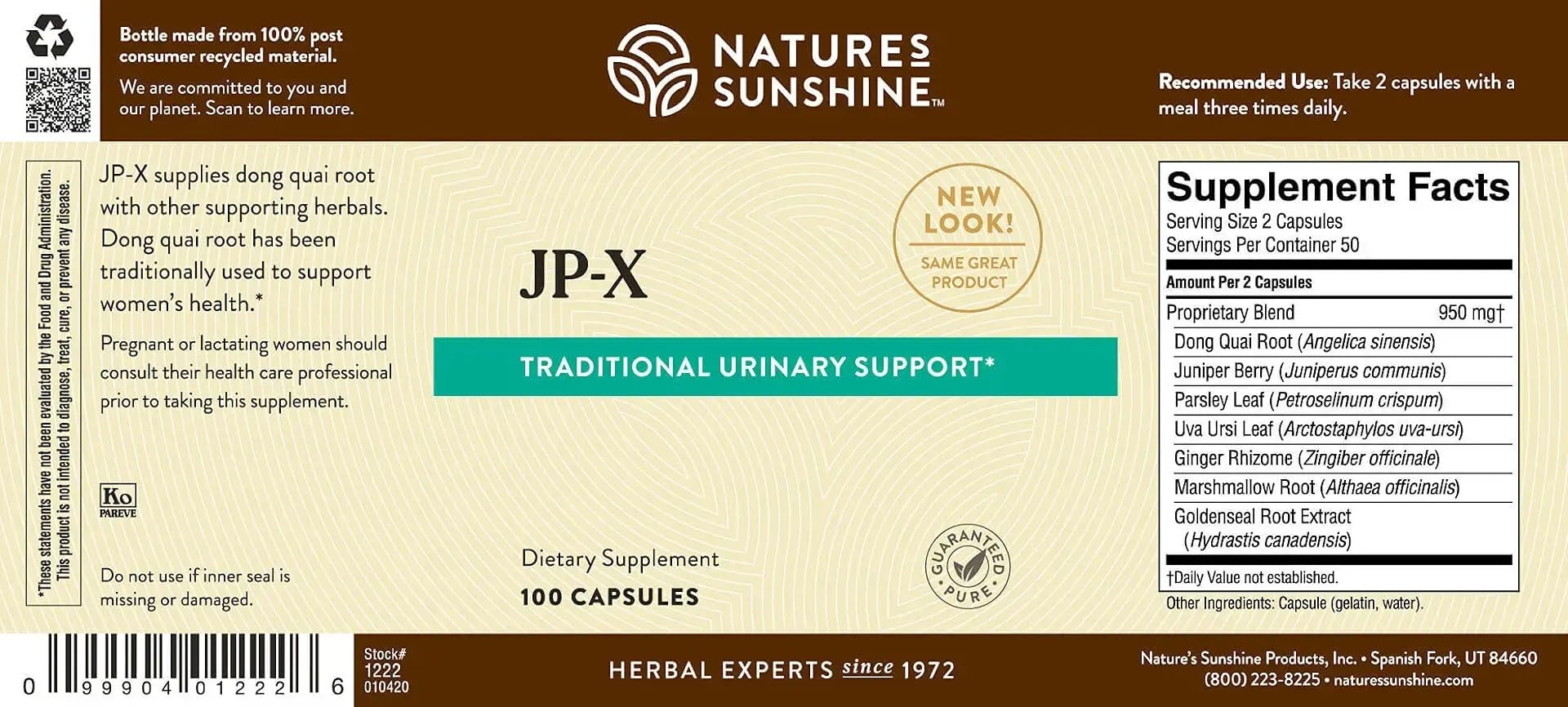 JP-X product label highlighting 600+ quality tests
