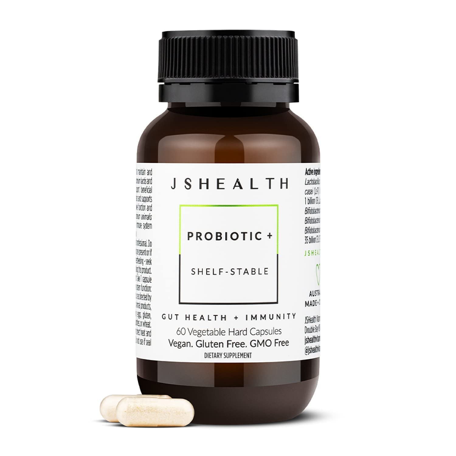 JSHealth Gut Health and Immunity Formula probiotic bottle - front label