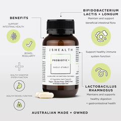 Close-up of probiotic capsules highlighting strains