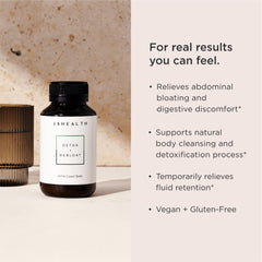 JSHealth liver detox pills illustrating milk thistle, turmeric, and fennel