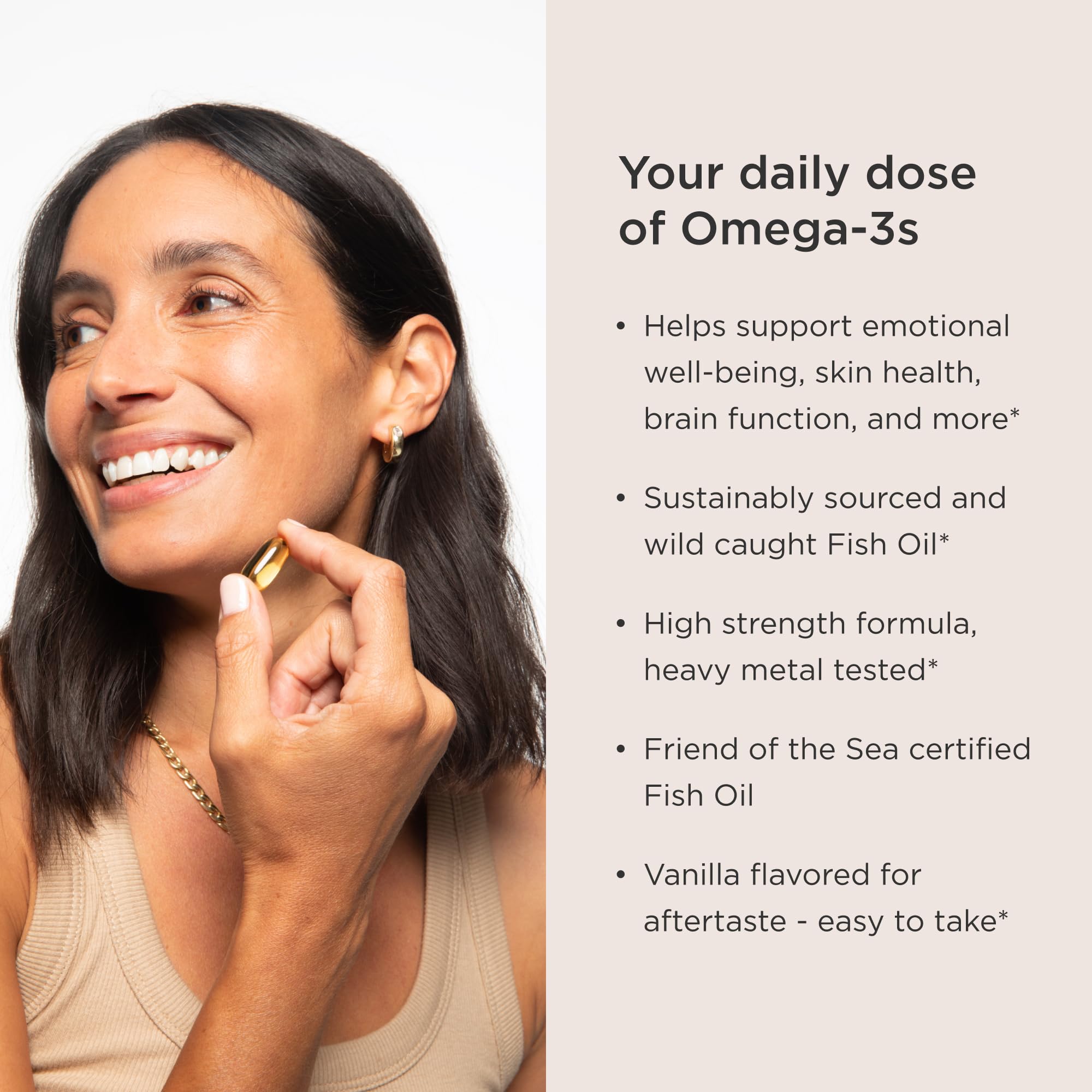 Wild-caught source of Omega-3 fish oil