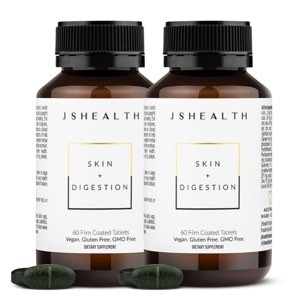 JSHealth Skin and Digestion Formula bottle with 120 capsules