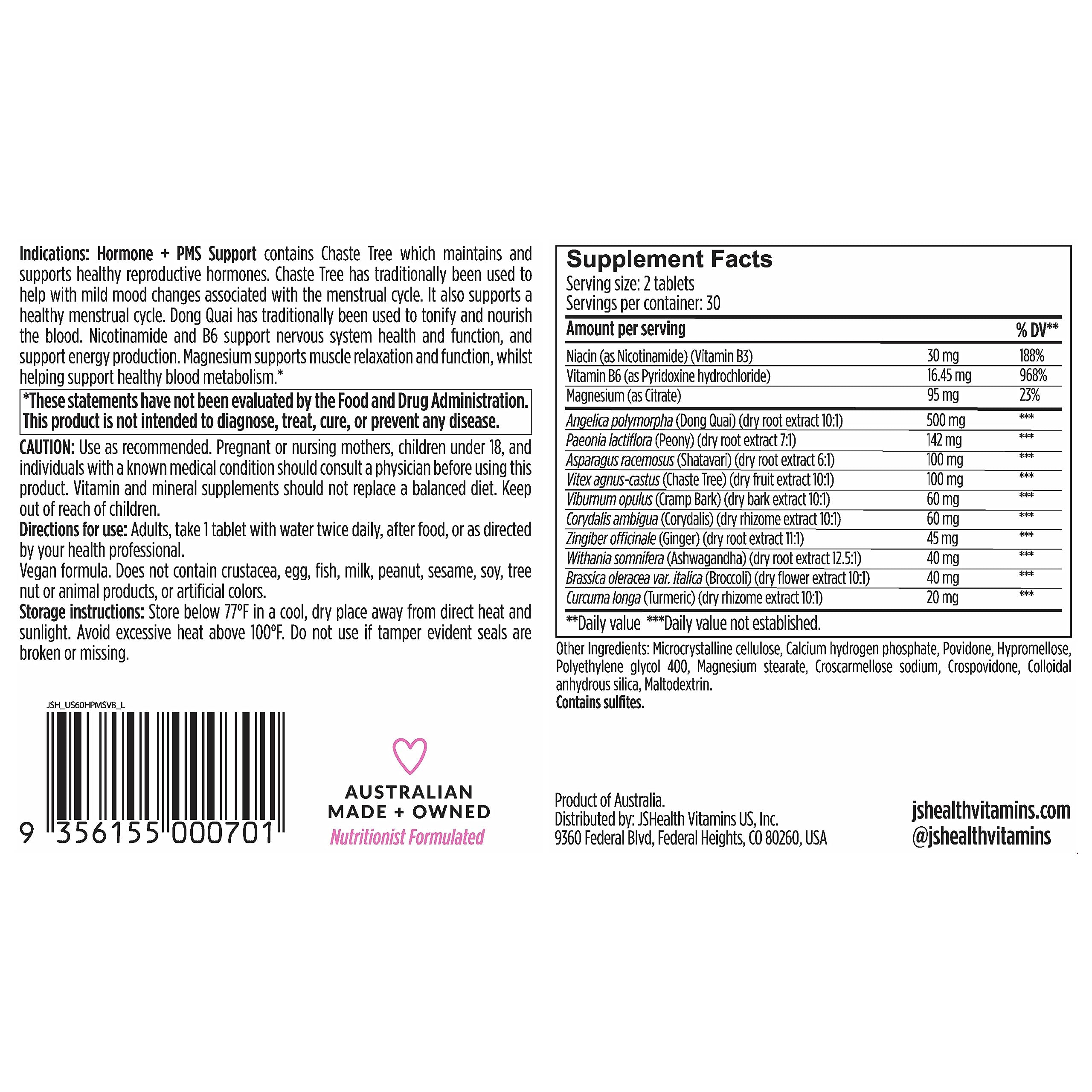 Clean vegan formula free from dairy, gluten, artificial colors or flavors