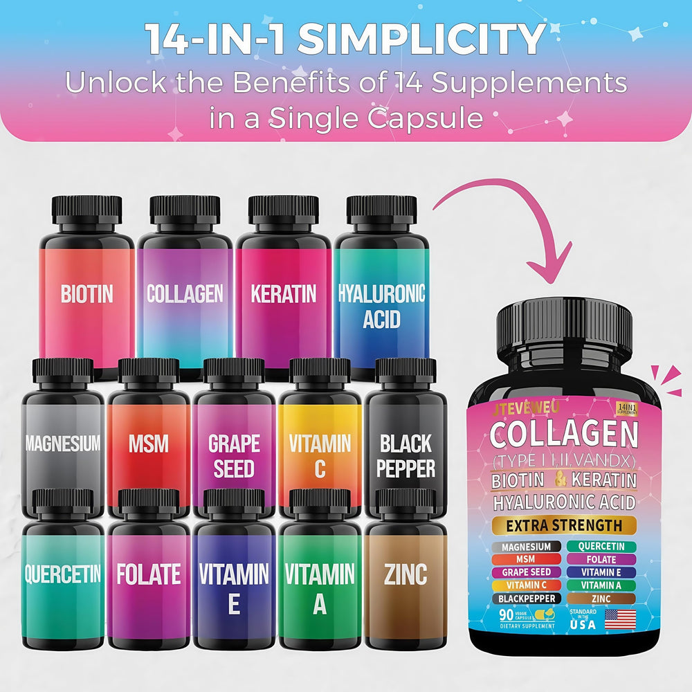 Icons for biotin, keratin and hyaluronic acid