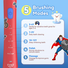 Kids toothbrush head assortment with soft bristles
