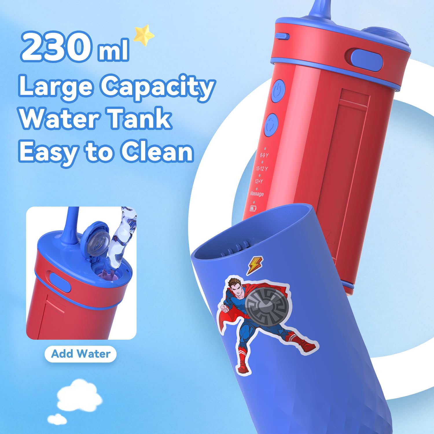 Playful kid-friendly colors and packaging with stickers
