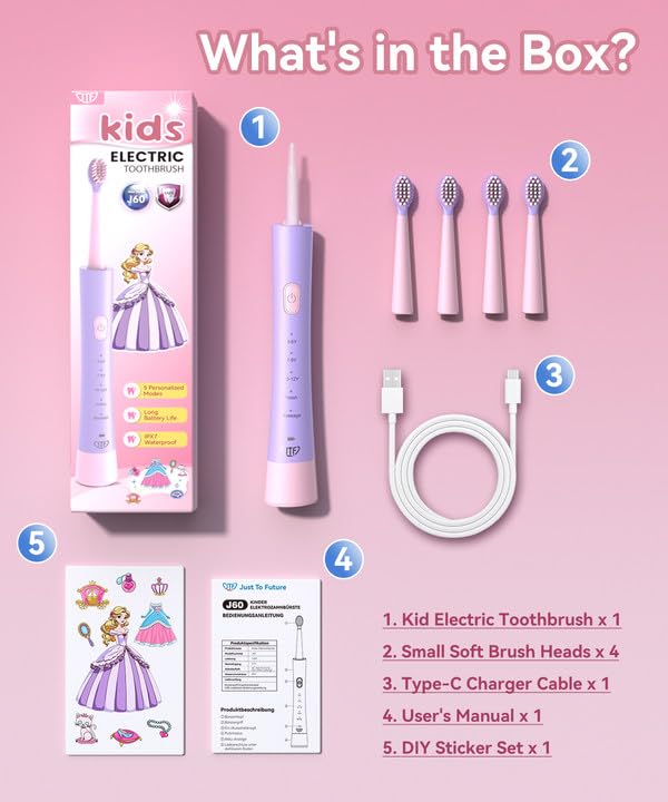 Type-C charging cable included with toothbrush