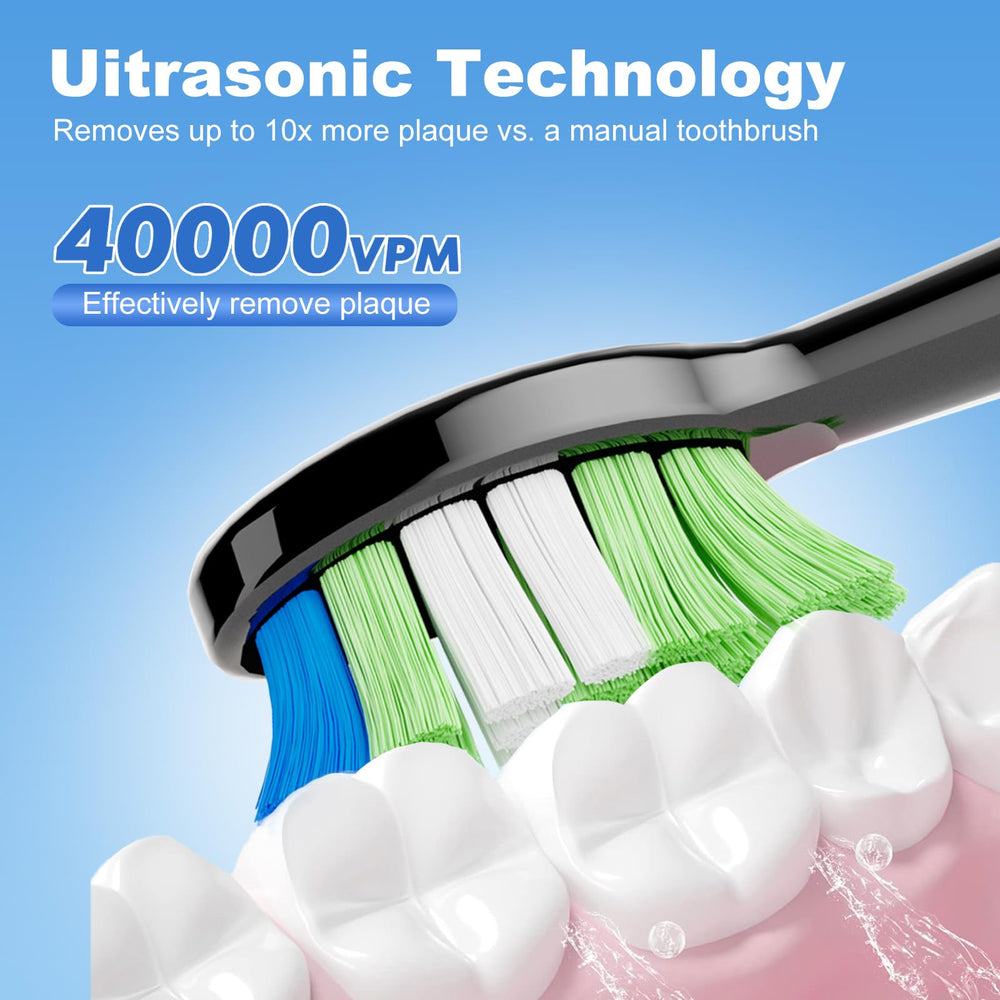 2-minute timer and 30-second reminders on the toothbrush