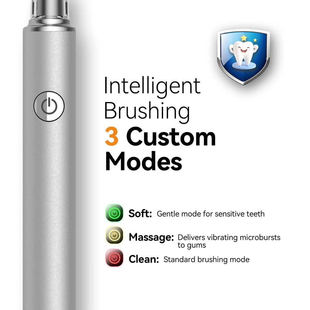 Display of Soft, Massage, and Clean brushing modes