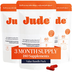 Bottle of Jude Bladder Control Tablets with 180 capsules