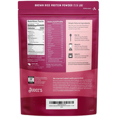 Judee's Brown Rice Protein powder scoop for easy portioning in smoothies.