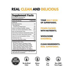 JUGO B12 gummies lemon-ingredients-label showing vitamin and greens blend