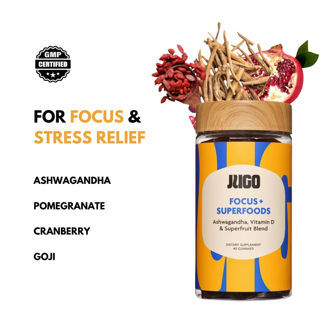 Close-up of ashwagandha gummies with Vitamin D3 label