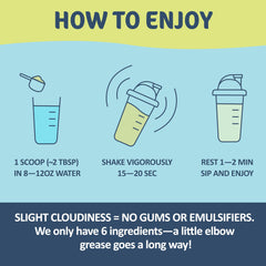 Product label highlighting key benefits and ingredients