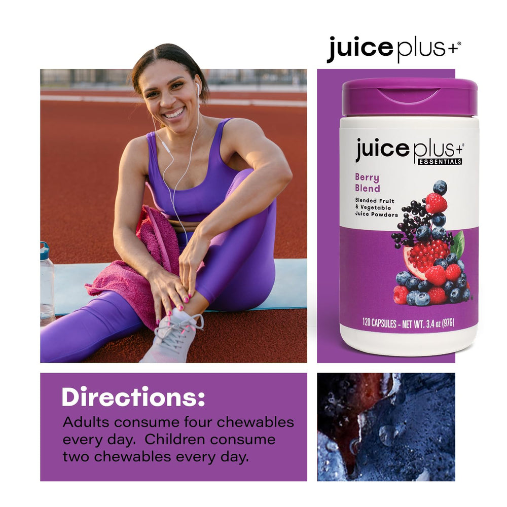 Adult and child taking Juice Plus+ Berry Blend Soft Chews