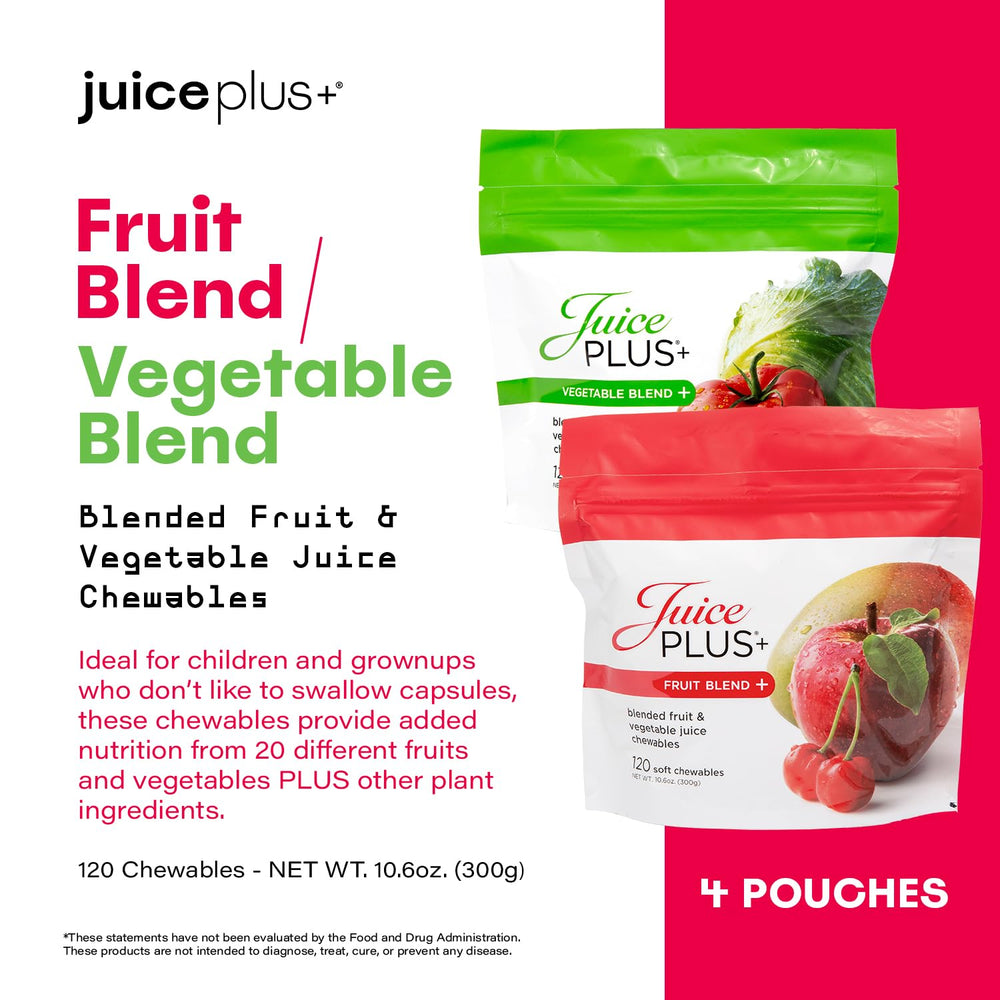 Nutritional illustration for JuicePlus+ Fruit & Vegetable Blend Soft Chews
