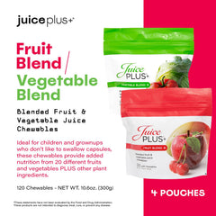 Nutritional illustration for JuicePlus+ Fruit & Vegetable Blend Soft Chews