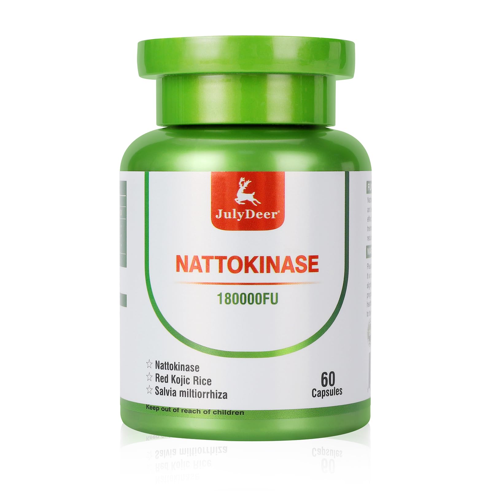 JulyDeer Nattokinase 6000 FU per serving label