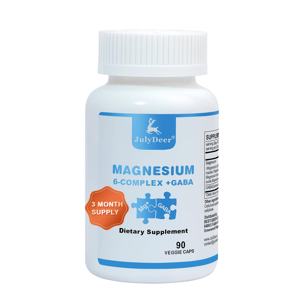 JulyDeer Sixfold Magnesium Complex bottle front label
