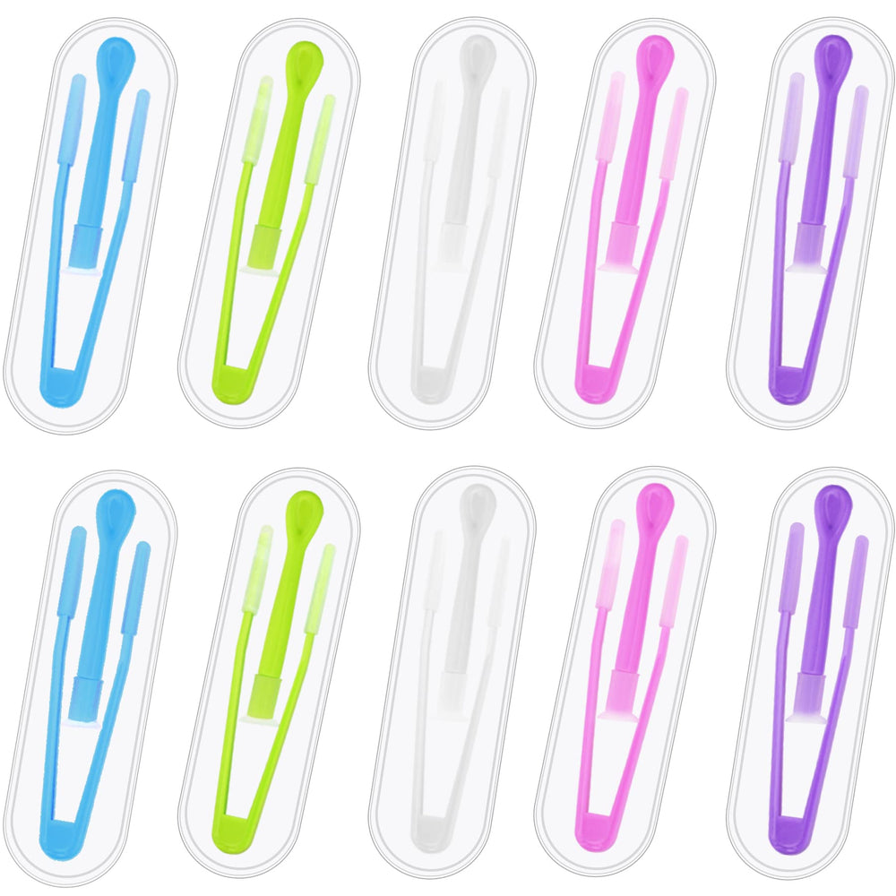 Pink contact lens remover tool with case