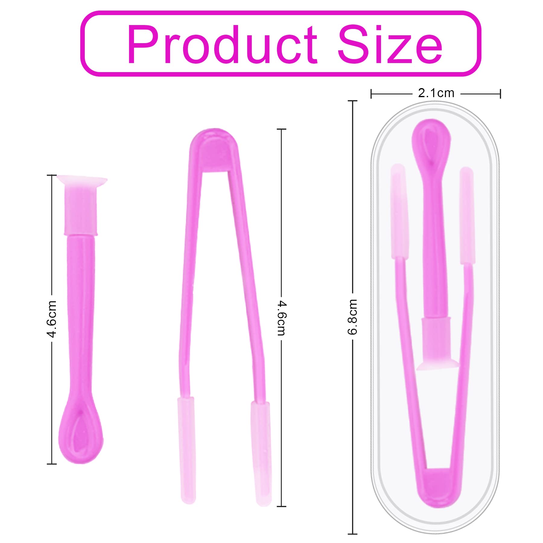 Blue color contact lens remover tool with case