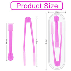 Blue color contact lens remover tool with case