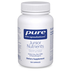 Front view of Pure Encapsulations Junior Nutrients bottle (120 capsules).