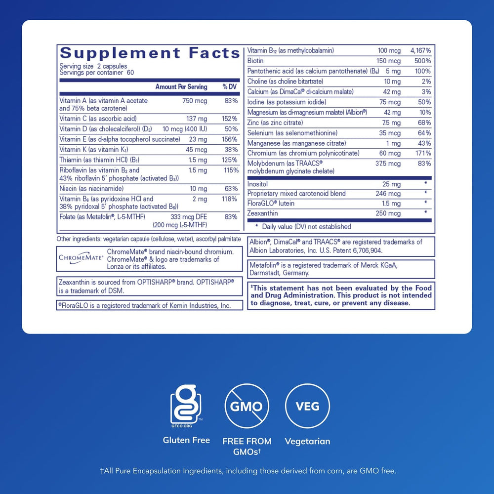 Close-up of the product label showing vitamins and ingredients.