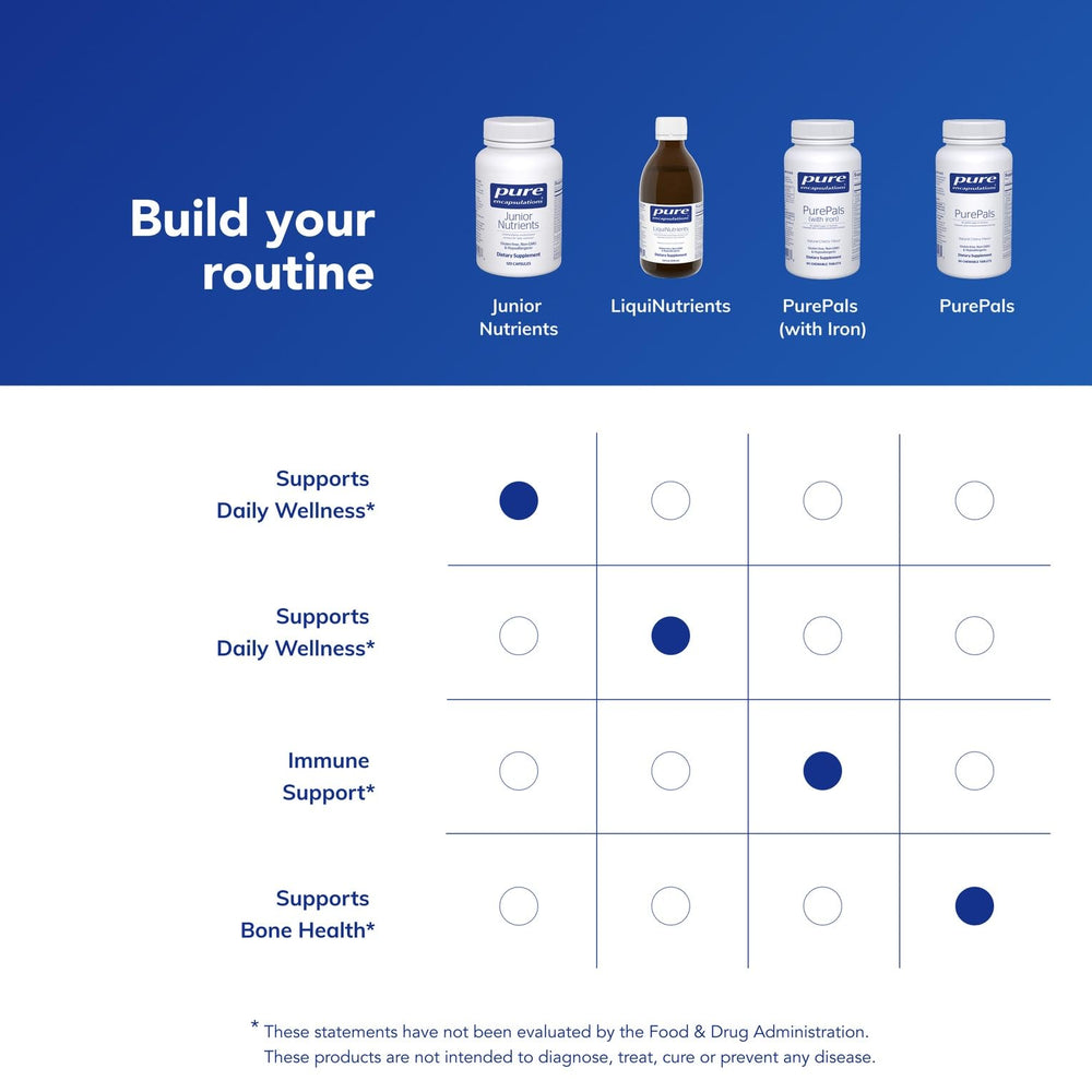 Icons indicating non-GMO, vegetarian, and allergen-free formula.