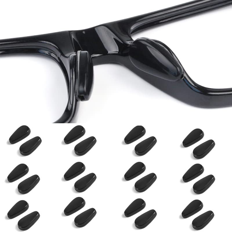 Junsika black silicone adhesive nose pads for glasses