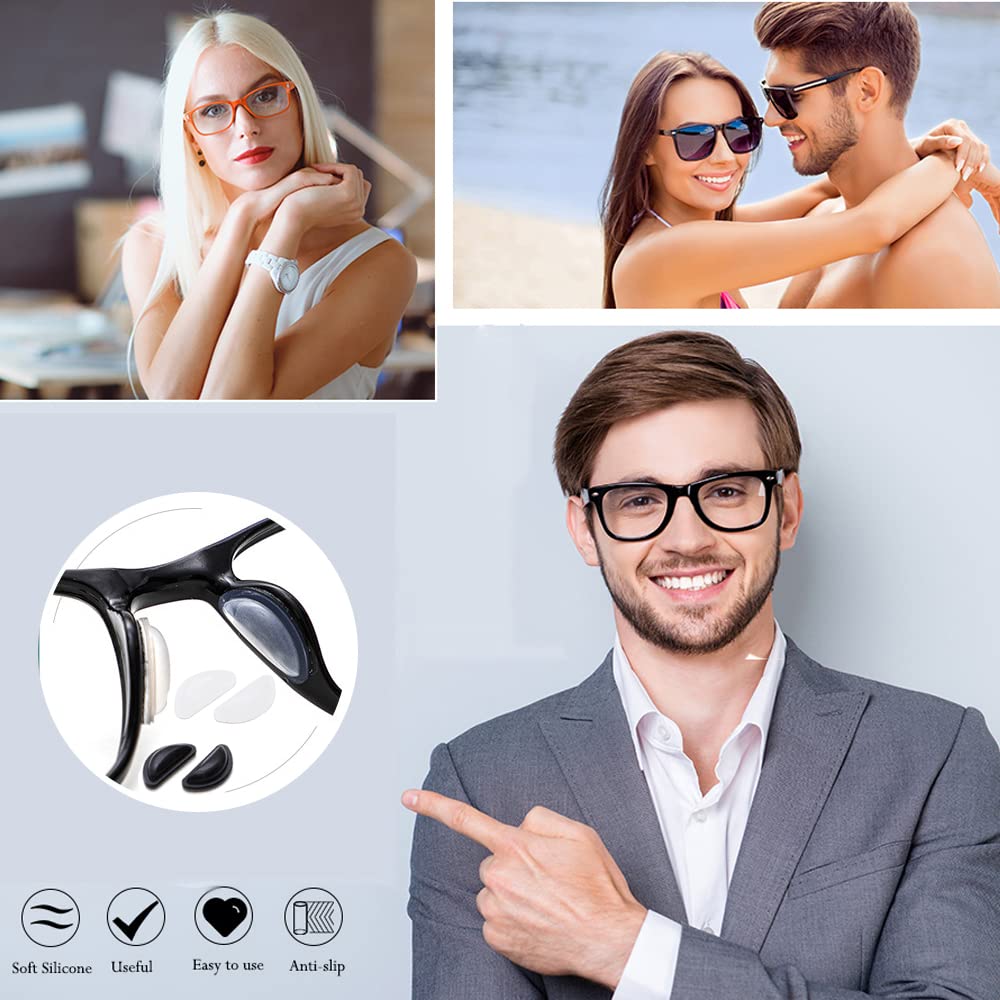 Nose pads compatible with various eyeglasses and sunglasses