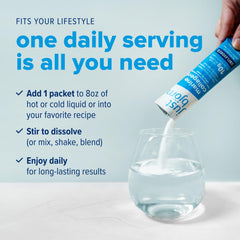 Close-up of marine collagen ingredients and amino acids