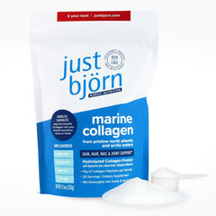 Just Björn Marine Collagen Peptides Powder bottle on white background