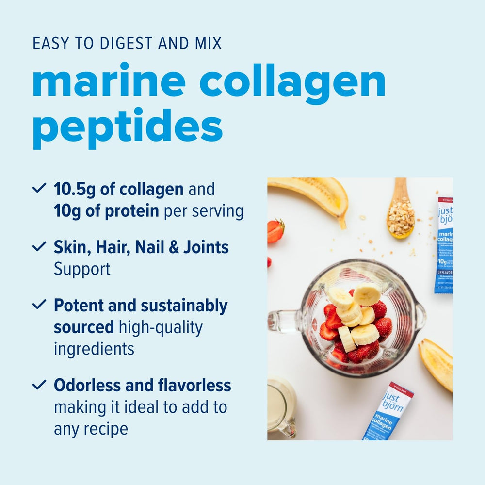 Just Bjorn Marine Collagen Stick Pack - back view