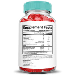Back label with nutrition facts of Ketosophy ACV Gummies