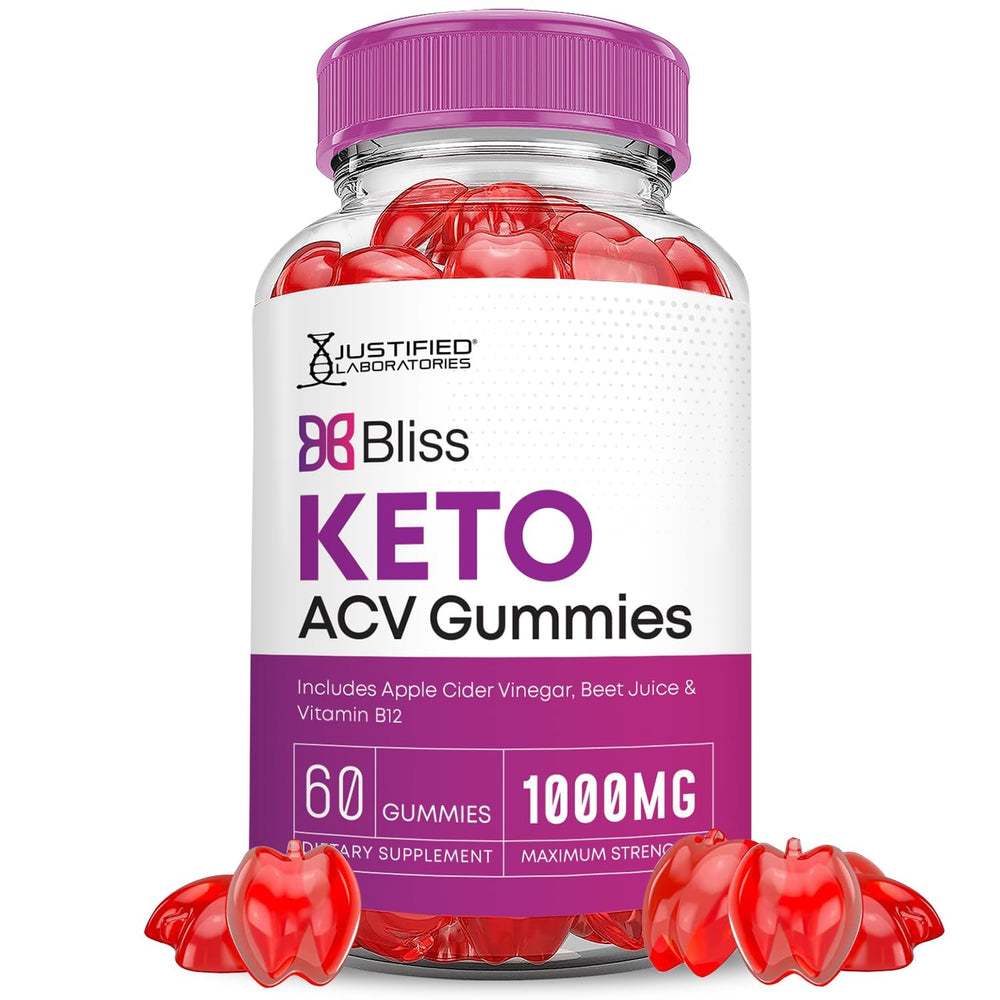 Justified Laboratories Bliss Keto ACV Gummies texture close-up showing chewy pectin base