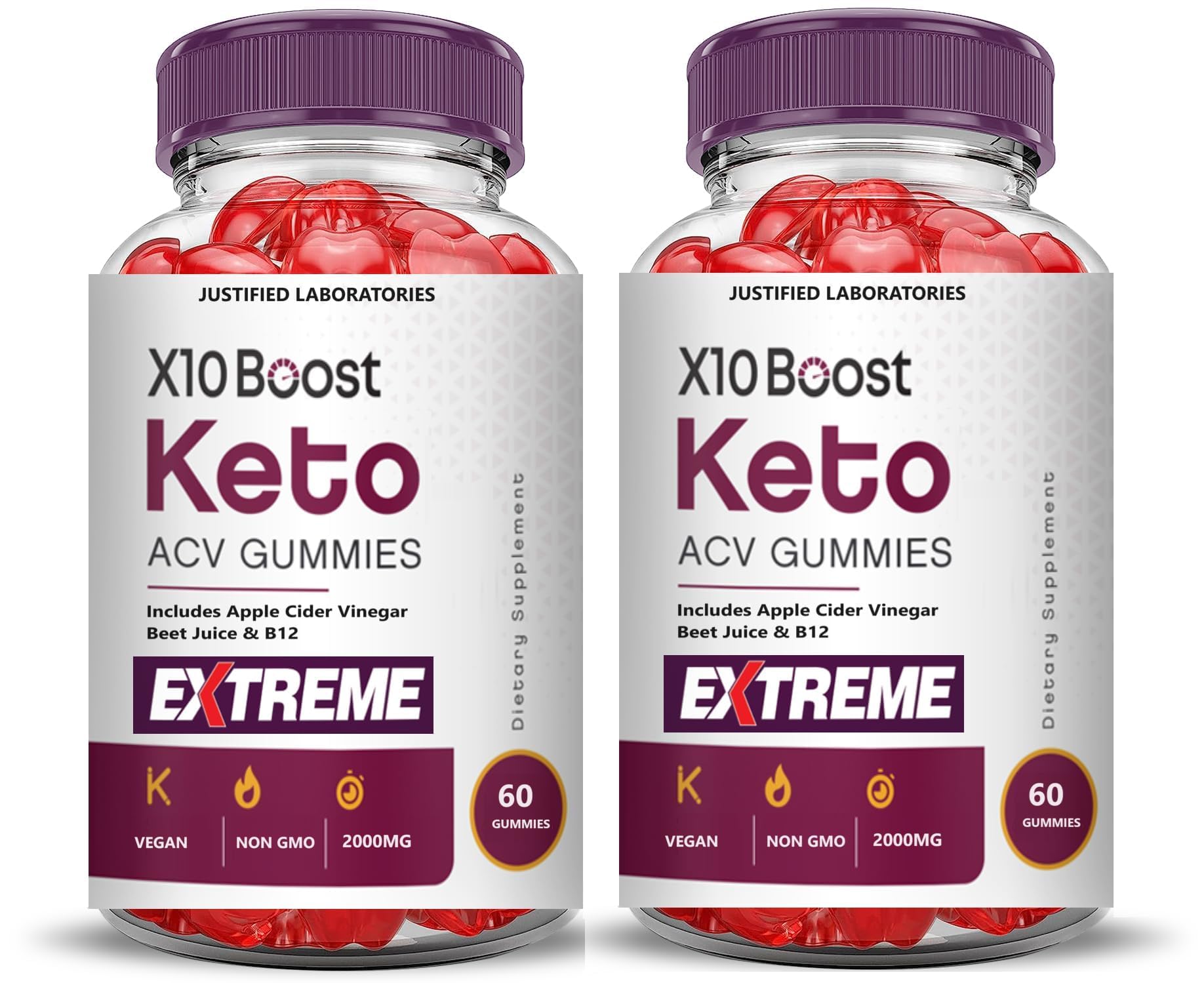 Justified Laboratories keto ACV gummies pack for easy daily wellness routine