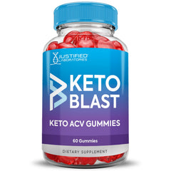 Justified Laboratories Keto Blast ACV Gummies vitamin B12 and folate content highlighted.